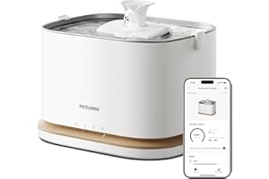 Petlibro Upgraded Dockstream 2 bezprzewodowa fontanna dla kotów z czujnikiem ruchu, 3 l, 23 dB, bardzo ciche, łatwe do czyszczenia, bez BPA, dozownik wody dla kotów
