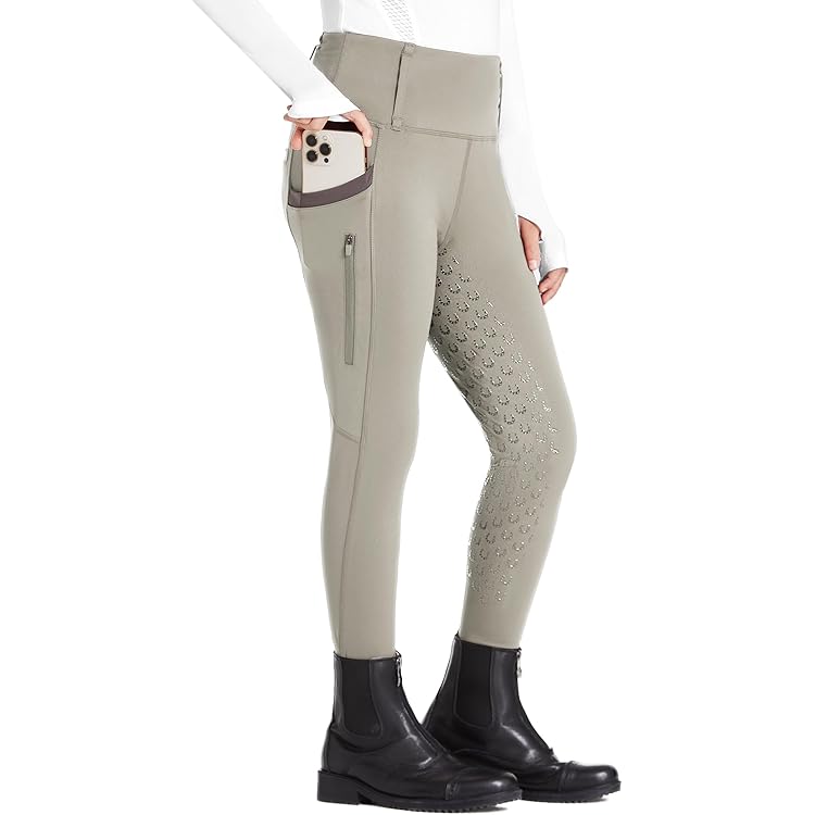 Culotte D'équitation Beroy Fille – Assise Complète Silicone, Taille L, Couleur Bordeaux