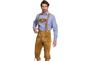 STEIGENHÖFER MANUFAKTUR STEIGENHÖFER Trachten Kniebund Lederhose für Herren mit passenden Trägern, echtes Premium Veloursleder in 3 Farben, Gr. 46-62