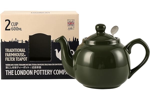 London Pottery Théière à Filtre 2 Tasses Vert