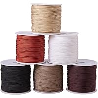 100M X 0.8mm Cordon En Nylon Satiné Kumihimo Rattail-Blanc
