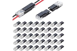 MBSIVSA 40 Pcs Waterproof Automotive Wire Connectors 2-Pin, 2-Pin Plug Cable Connectors, Quick 12V Automotive Wire Crimp Connectors for 18-22 AWG Wires, Plug-in Cable Terminals for Cars and Trucks.