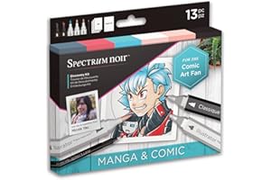 Spectrum Noir SPECN-Disc-Com Pennarelli Discovery Kit-Manga, Magna & Fumetto, Set da 12 pezzi, 13 unità