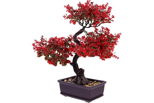 EPIGEIST Konstgjorda Bonsai Växter i Kruka Falska Prydnadsväxter för Inomhusdekoration för Vardagsrum Kök Livfull Design i Premiumkvalitet för Långvarig Användning