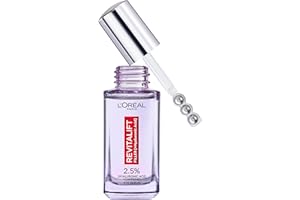 L'OREAL PARIS L'Oréal Paris Revitalift Hyaluronic Acid Eye Serum, 2.5% Hyaluronic Acid and Caffeine, Cooling triple bead applicator, Visibly Replumps, Brightens and De-Puffs Eyes, Validated by Dermatologists – 20ml