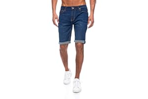 JEEL Herren Kurze Hosen - Slim-Fit Jeans-Shorts - 5-Pocket-Style - Stretch Herren-Shorts - Kurze Hose für Männer - Basic Washed