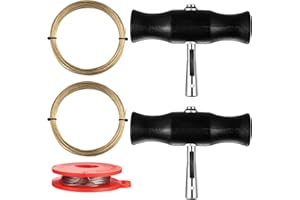 ZHENGYYUU 5 Pcs Car Windshield Removal Tool, Auto Windscreen Removal Tool Kit: 2 Handle & 3 RollsWindscreen Repair Cutting Wire, Universal Window Screen Windscreen Repair Kit
