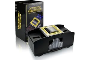 Nileole 2/6 Decks Automatic Card Shuffler, Electric Shuffler for UNO, Phase 10, Skip-BO, Texas Hold'em, Poker, Home Card Games, Cards Against Humanity