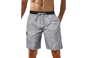 iCKER Herren Shorts Badehose Badeshorts Strand Shorts Beach Shorts Board Shorts Schnelltrocknend für Sommer