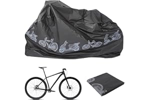 LPXVNJ 200cm*110cm 210g Bike Covers for Outside Storage, Bike Cover, Bike Covers Black Bicycle Cover Waterproof Outdoor and Bicycle Cover for Mountain Bike, Road Bike, E-bike