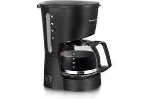 ‎EMERIO EMERIO Filter Kaffeemaschine klein | 0.6L Glaskanne für bis zu 5 Tassen frischen Kaffee | herausnehmbarer Permanent-Filter | Anti-Tropf-Funktion | 40 Min. Auto-Off | 600 Watt | BPA frei | CME-116801