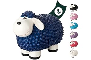 ‎VERDOBA VERDOBA Mini Deko Schaf für den Garten, wetterfest - blaues Deko-Schaf Molly - Gartenfigur Schafe Gartendeko außen Dekofiguren (Blau)