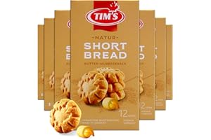 TIMS KANADISCHE BACKWAREN Tims Feines Shortbread Natur 7x 165 g I Original Kanadisches Shortbread I Buttriges, süßes Mürbteiggebäck ohne Konservierungsstoffe I Traditionelle kanadische Backwaren Made in Germany