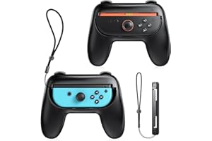 FYOUNG Griffe Halterung für Nintendo Switch 2/1 & Switch OLED - Controller Grip für JoyCon 2 Halter Zubehör - Schwarz (2 Pack)