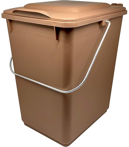 PROREGAL Abfalleimer 9 Liter Mit Geruchsdichtem Deckel – Grün, Kunststoff, Kompakt Für Küche & Kompost