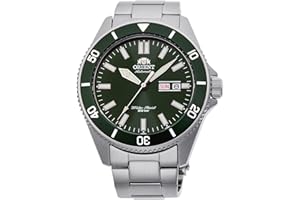 Orient RA-AA0914E19B Męski Zegarek Analogowy na Rękę, Koperta 44 mm, Srebrny/Zielony