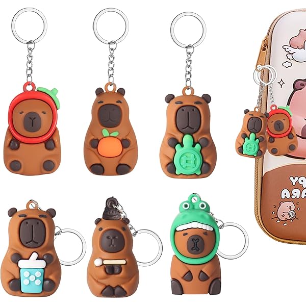 Sleutelhanger Capybara in gi - GE181