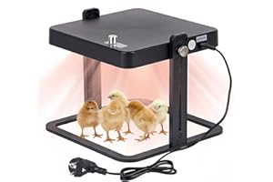 MOGOULUA Plaque Chauffante Poussin Incubateur Poussin Chauffe-poussins Plaque Chauffante 15W Plaque Chauffante Poulets Température Réglable 45°C-70°C Plaque Chauffante Poussin Couveuse