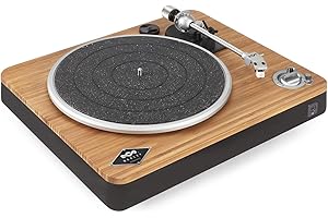 House of Marley Stir It Up Wireless Plattenspieler Bluetooth - Nachhaltig gefertigter Schallplattenspieler, 33/45 U/min Vinyl Player mit Vorverstärker, Audio-Technica Tonabnehmer, Bambus