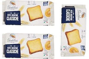 Zeus Party fette Biscottate Classiche Gentilini 3 Confezioni da 185g Senza Olio di Palma Ideali per la Colazione