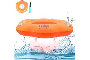 MIIDD Neonato Piscina Bambini,Anello di Nuoto Giubbotto Bambino Galleggiante,Safety Regolabile Doppio Serbatoio Gonfiabile Bambino Float dell'anello di Nuoto per Bambini