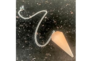crystalmiracle Orange Selenite 1.5" Crystal Dowser Pendulum Healing Reiki Wellness Energy Handcrafted