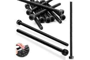 SWTYExt Śruby z łbem sześciokątnym M6 x 100 mm, śruby cylindryczne z gniazdem sześciokątnym, ze stali węglowej, śruby z pełnym gwintem, śruby sześciokątne, czarne, śruby imbusowe do akcesoriów