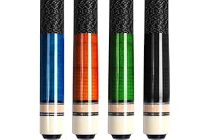 AKLOT Stecca da Biliardo, Stecche da Piscina da 58" per Sdulti Canadesi in Legno di Acero Stecca da Biliardo per Adulti per Giocatori Professionisti 18 19 20 21 Once