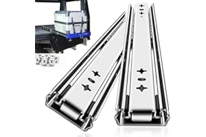 YENUO Heavy Duty Drawer Runners Slides Full Extension 400 450 500 600 700 800 900 1000 mm Side Mount Ball Bearing Rails Track Guide Glides Bearing 120 kg 1 Pair (W:53mm-16 inch (400mm))