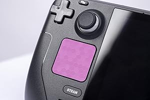 Touchpad Protector Steam Deck, Schutz Haut Textur Aufkleber für steamdeck Touch Trackpads, High End strukturierte Griff Haut Luck&Link(Waben-Rosa, Trackpads)