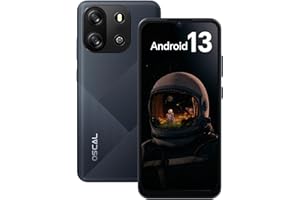 OSCAL FLAT 1C Teléfono Móvil 2024, 4GB+32GB(TF 1TB) Android 13 Moviles, 6.52'' Pantalla HD+ , 4700mAh Cámara 8MP Smartphone 4G Dual SIM, Octa-Core/OTG/GPS/FACE ID