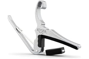 Kyser Capodastre Quick-Change pour guitares acoustiques à 6 cordes, Argent, KG6S