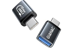 GIANAC Adapter USB C auf USB (2 Stück) 10Gbps Typ C Adapter auf USB 3.2 Buchse Handy-OTG-Adapter Thunderbolt 3 kompatibel mit iPhone16/15 Serie,MacBook Pro,Galaxy S24 und Andere Smartphone & Tablet