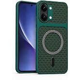 Coverzone Poco X8 Pro Max ile uyumlu Karbon Kaplama Telefon Kılıfı, MagSafe ile Uyumlu, 2 mm Y&uuml;kseltilmiş Kamera Korumalı, Ka