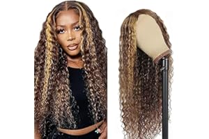 AIPLIANTFIS T Part Lace Wig Human Hair Wig Blonde Perruque Bresilienne Perruque Femme Perruques Femme Cheveux Humains Glueless Wig Highlight Colour Brazilian Remy Human Hair Wig 20 Pouce