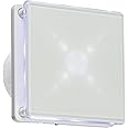 Knightsbridge 100mm/4 Led Back Lit Extractor Fan With Overrun Timer-White, EX003T