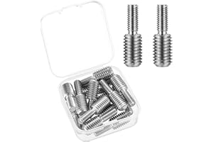 LIYIJIKEJI 15 Pz Vite di Riduzione Adattatori, Perni Filettati a Doppia Estremità in Acciaio Inox, Adattatore Bullone M6x1 a M10x1,5, Vite di Conversione