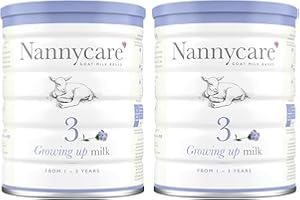 Nannycare Stage 3 Goat Milk Growing up Formula for 1-3 years - Nutritionally Tailored Goats Milk Powder with Vitamin D. Sources of Vitamin C & Calcium - 900g (Pack of 2)