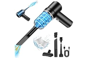 ‎GKEAPZA GKEAPZA Handstaubsauger, kabellos, Mini-Autoreiniger, 15000 PA, leichter Staubsauger & Gebläse, Staub-Buster, für Auto, Zuhause, Küche, Tierhaarreinigung (schwarz)