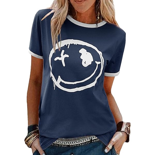 Litherday T-shirt dames top zomer ronde hals plooien effen bovendeel