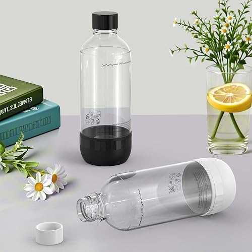 SunnyOcean Sprudelflaschen 2er-Set, 1 L, PET