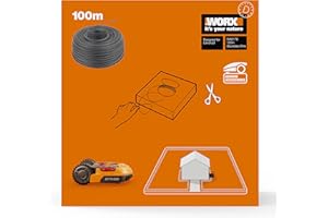 WORX WA0178 Begrenzungsdraht für Landroid Mähroboter – 100m stabiles Begrenzungskabel zum Eingrenzen des Mähbereiches – ordentliches Mähen – ideales Zubehör für deinen Mähroboter (Nicht für Vision)