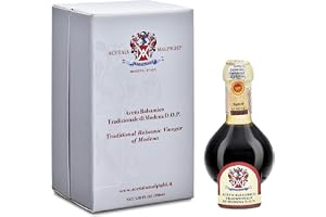 Acetaia Malpighi – Balsamvinäger Traditionell från Modena DOP Lagrad 12+ År – 100 ml – Endast Kokt Druvmust – Högkvalitativ R
