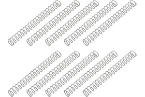 PATIKIL Resorte de Compresión, 0.6mm de Diámetro de Alambre x 5mm de Diámetro Exterior x 45mm de Longitud, 10 Piezas de Acero Inoxidable 304 Muelles de Compresion Mecánica Pequeños