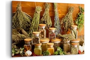 ARTTOR Cuadros Decoracion Salon Aromático fragancia botella hierbas Lienzos decorativos 120x80cm Cuadro Sobre Lienzo Moderno Dormitorio Cuadros Pared Imágenes Wall Art Prints Decor Grande XXL AA120x80-2709