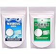 J Organics Laundry Detergent Combo - Washing Soda And Borax Powder - 400Gram Each