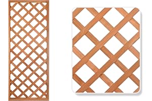 HERSIG - Celosias para Terraza Exterior - Celosia Madera Tipo Panel Color Marron Claro (60x150cm) - Celosia Terraza - Decoracion Jardin Exterior - Celosias Decorativas Resistentes