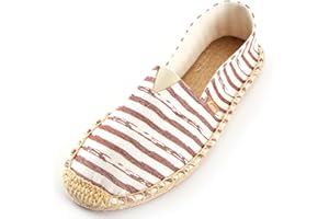 Kentti Herren Stripe Canvas Klassische Flache Espadrilles