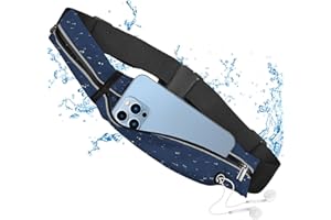 NIMISYRA Running Belt, Ultra Lightweight Waist Pack, Adjustable Elastic Strap, Running Waist Pack for Walking, Travel, Exercise, Cycling and Outdoor Activities（Dark Blue）