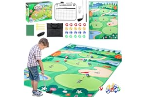 Foreverup Golf Chipping Game Mat, Casual Golf Game Set with Golf Balls, 120 * 178CM Velcro Golf Chipping Game Mat Indoor Outdoor Games for Adults and Family Kids, Golf Accessories Gifts for Men Boy